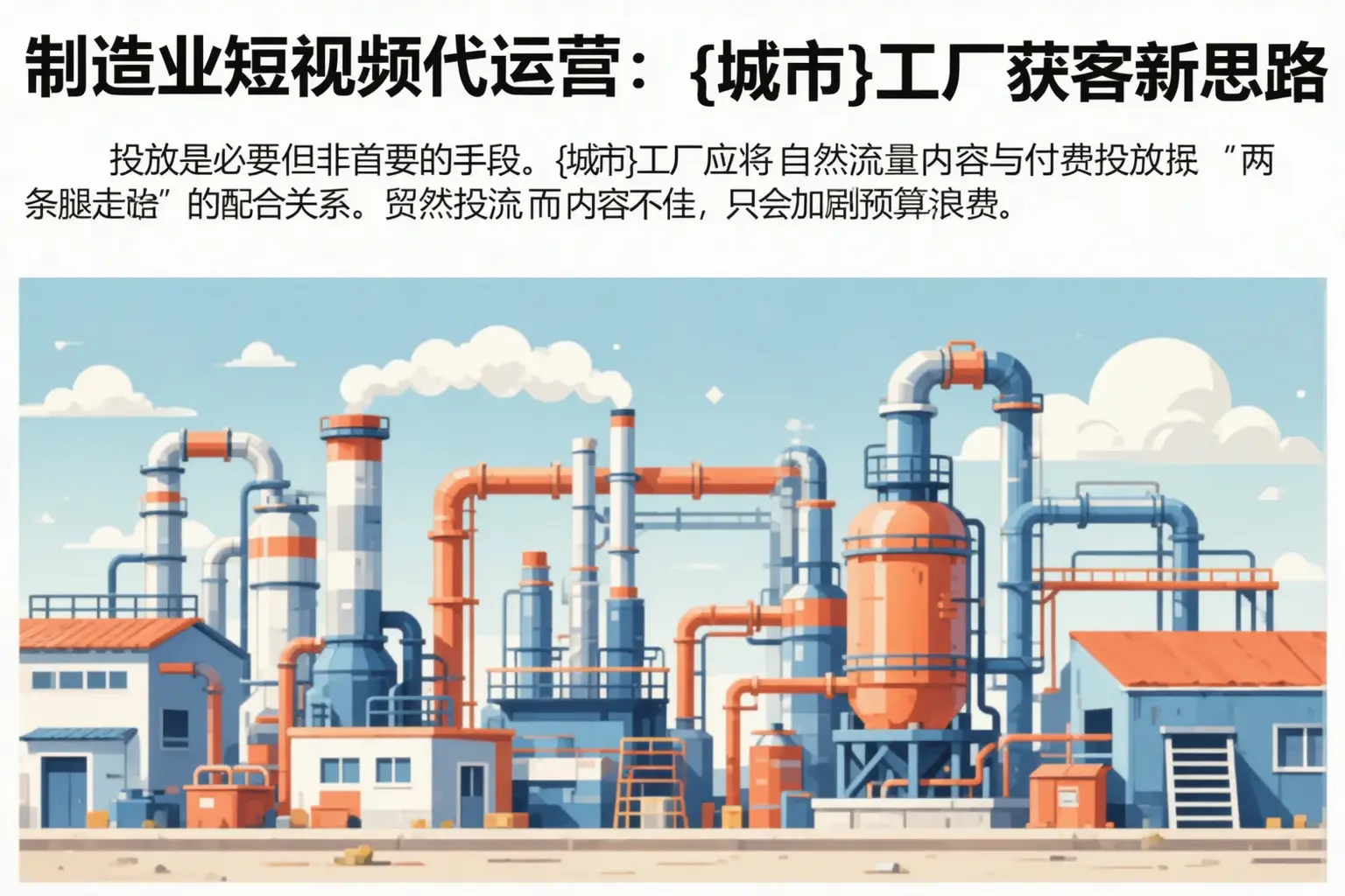 制造业短视频代运营：滦州工厂获客新思路
